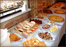 A buffet spread